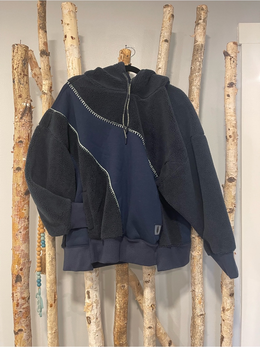 Free People Women's Midnight Navy Combo Hoodie